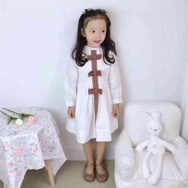 

girl kids white cotton princess dresses strped bow for baby girls elegent clothes, Red;yellow