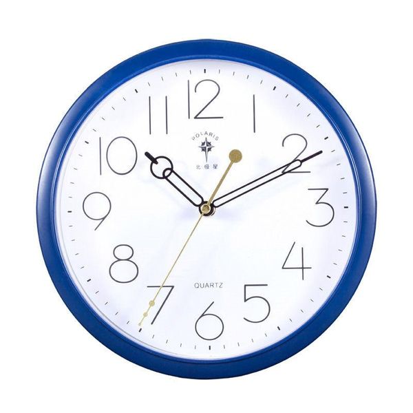 

22cm blue wall clock for living room decoration simple horloge small special needle watch hanging clocks home decor bedroom