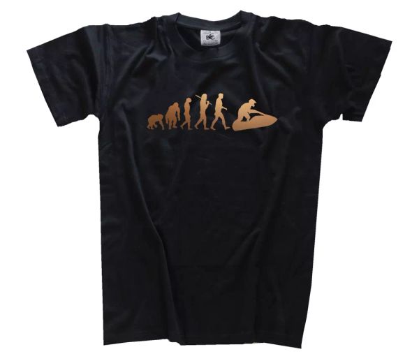 

bronze Ã©dition jetski i sports nautiques surf surfeur evolution t-shirt s-xxxl, White;black