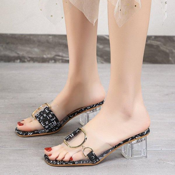 

sandals 2021 large size women's shoes fat foot female ins tide fairy style fashion crystal roman trend women, Black