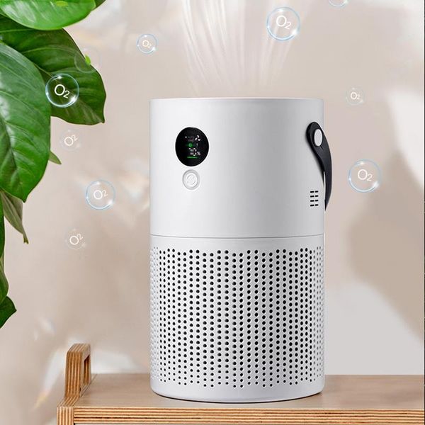 

white dolphin ap01 smart display air purifier deskpurifiers night light chargeable hepa filters cleaner for home