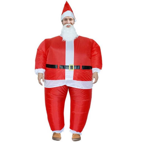 

marry christmas holiday cosplay costumes inflatable alien costume kids cute santa claus blow up garment party dresses q0910, Blue