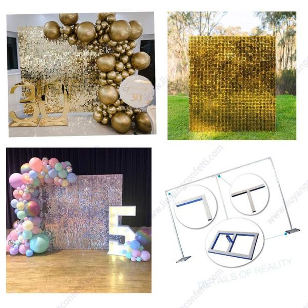 

party decoration backdrop stand frame arch po booth pipe drape wedding ceremony pography diy adjustable metal kit weighted steel base heavy