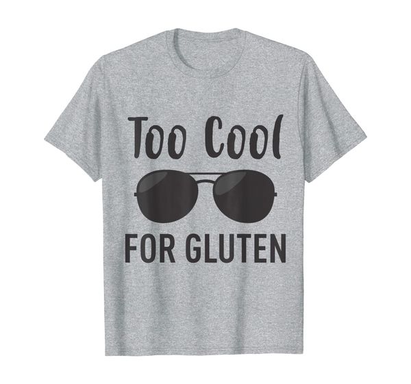 

too cool for gluten t shirt - intolerance to gluten tee, White;black