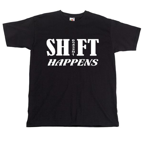 

shift happens tshirt motorbike thirt fun biker gift t-shirt, White;black