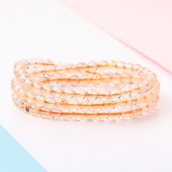 

5-5.5mm crystal bracelet natural yellow crystal bracelet yellow crystal, Black