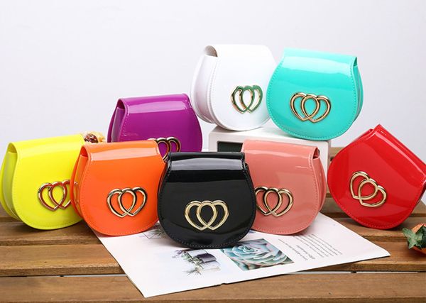 Borsa trasparente da donna di nuova moda per ragazze, piccola borsa rotonda a tracolla in gelatina color caramello