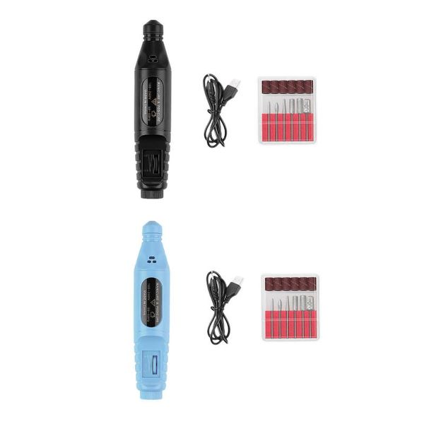 

nail art kits professional electric manicure machine pen pedicure file tools 6 bits drill equipment