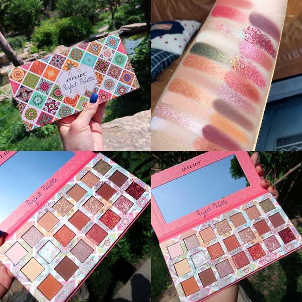 

metallic glitter makeup eyeshadow palette 21 color make up pallete pigmented shimmer matte cosmetic1