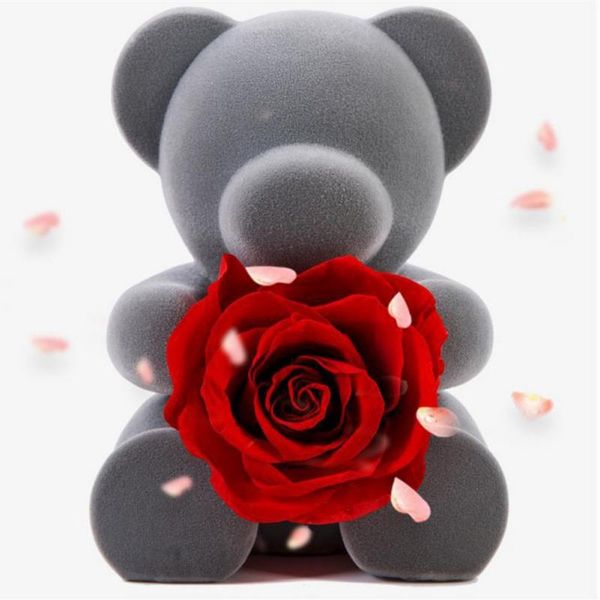 

decorative flowers & wreaths valentine's day rose bear handmade in box love preserved flower romantic artificial gift