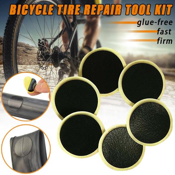 

tools 6pcs/10pcs bike tire patches fast repair without glue mountain/road tyre inner tube jc