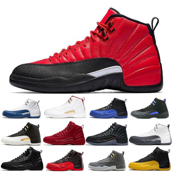 

2022 man basketball shoes 12 12s black purple blue stone cny dark concord grey flu french royal gamma gym red o-black reverse taxi the maste, White;red