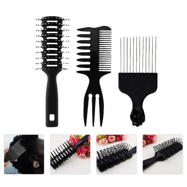 

hair brushes 3pcs hairdressing combs portable professional styling, Silver