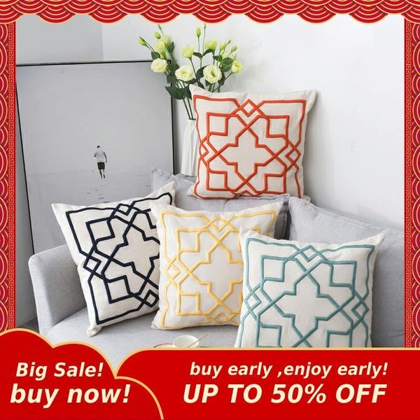 

pillow case mihe stripe cover 50x50cm geometric home detor pillowcases cotton and linen throw bzt13