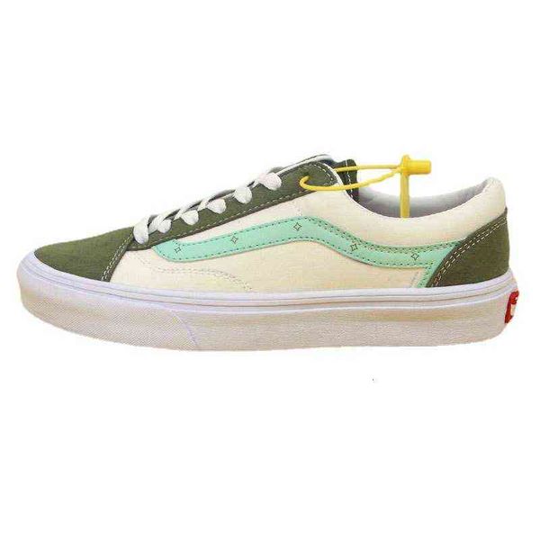 

longvance avocado green soda series style 36 low board shoes men's women's canvas student cloth, Black