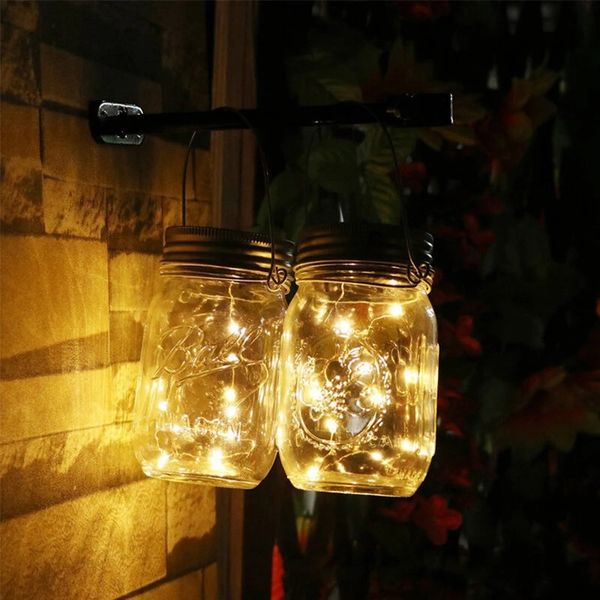 

20 led solar mason jar lid lights string fairy star firefly lids