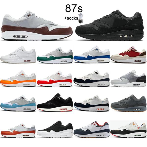 

2021 87s mens running shoes parra anniversary aqua royal multi color white black center day watermelon tinker sport red 87 breathable men wo