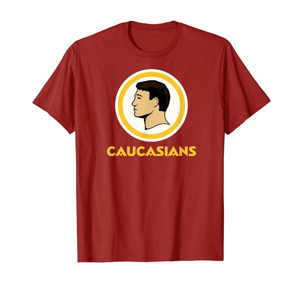 

caucasians t-shirt the original, White;black