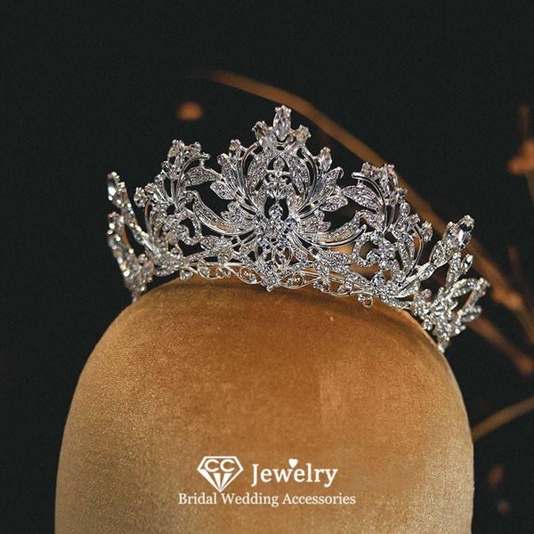 

hair clips & barrettes tiaras and crowns wedding accessories for women bridal hairwear engagement jewelry baroque style diadems pageant a, Golden;silver