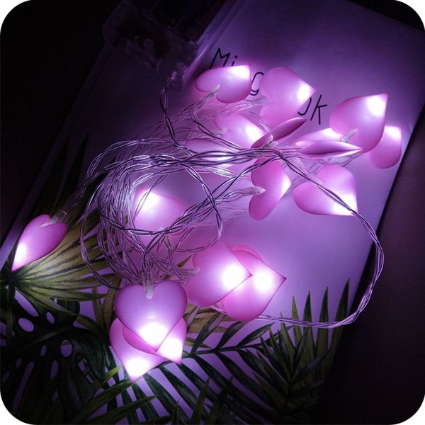 

korean style led string fairy lights heart love shape battery and usb rechargeable powered lamp holiday light for wedding christ