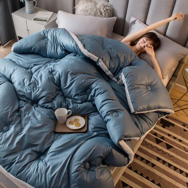 

comforters & sets luxury warm blanket multicolor optional winter comforter 100% feather fabric quilts duvet king queen twin size fast
