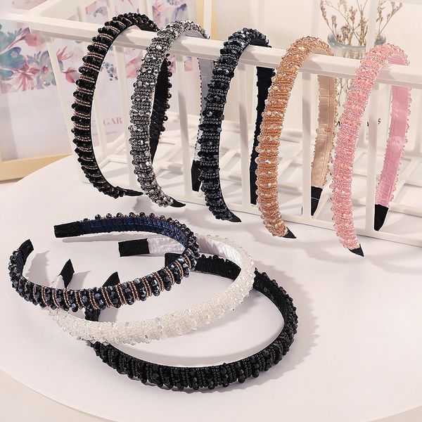 Acessórios de moda Cristal Hair Sticks Hoops Lady Brilhante Rhinestone Headband Mulheres Meninas Headwear M3635