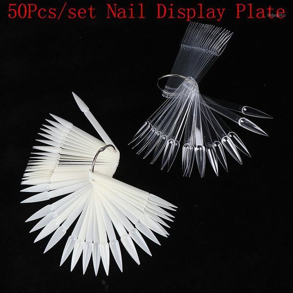 

false nail tips color card white buckle ring art practice display tools1, Red;gold