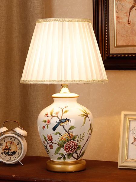 

table lamps chinese style simple modern ceramic lamp for bedroom bedside living room study luxury home decoration night light