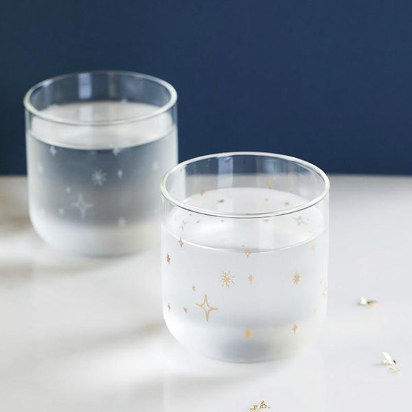 

nordic style glass drinking cup round unique star simple tea home office copas champagne kitchen dining bar ef50gc wine glasses