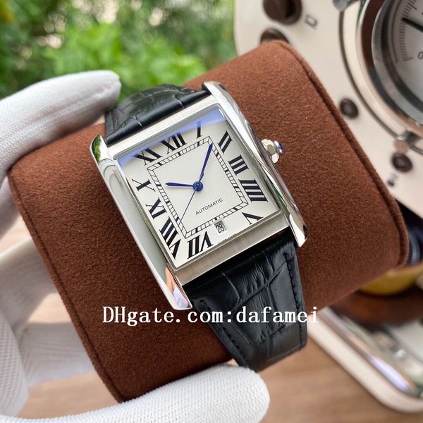 

2021 luxury tank solo men brand watches joker leather strap wristwatches classic square santos mens watch d3091