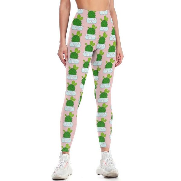 

yoga outfit cactus leggings winter pants teenagers shaping art fancy