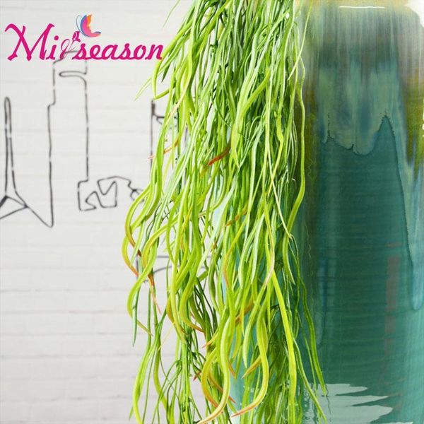 

1pc 90cm long artificial fire dancing grass plastic hanging plant garland decoration for home wedding wall festival