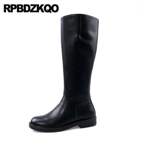 

boots plus size tall wide calf over the knee shoes women black big handmade 10 beige equestrian flat female riding1