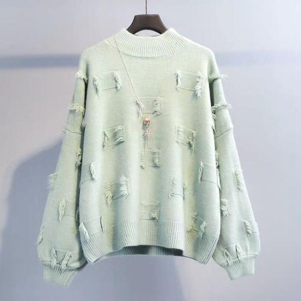 

women's sweaters 2021 autumn winter korean solid knitted sweater o neck long sleeve loose warm women and pullovers p1424, White;black