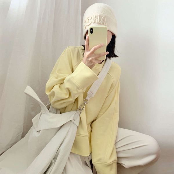 

autumn sweater women's early thin design sense fried street korean loose lazy wind round neck top, Black