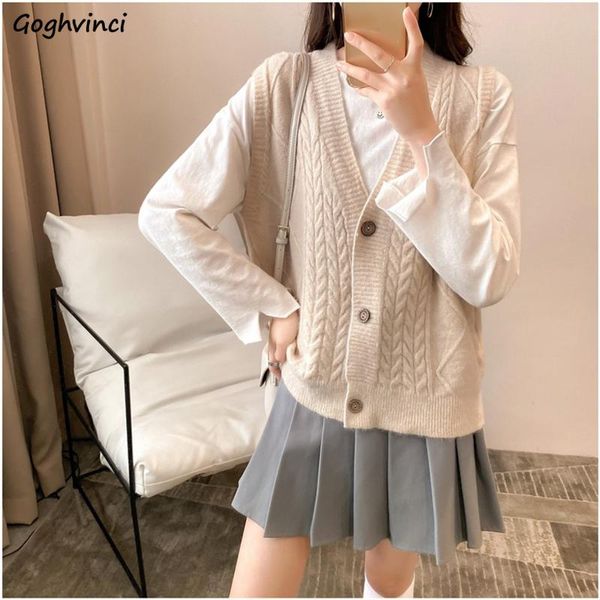 

women's vests sweater womens autumn classic sleeveless v-neck twist knitwear plus size loose korean style ulzzang chic female clothing, Black;white