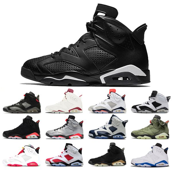 

original basketball shoes 6s for man red oreo angry bull black cat carmine hare marron olympic tinker comfortable flat shoe size 40-46 class