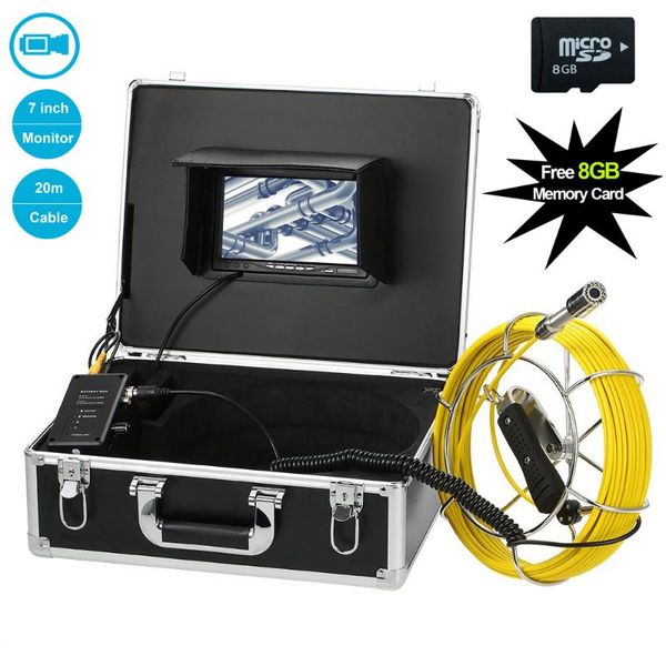 

cameras 20m drain pipe sewer inspection camera ip68 waterproof industrial endoscope borescope system with dvr function