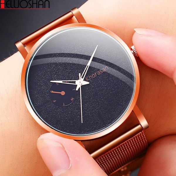 

wristwatches fashion men's watches business quartz watch men casual mesh steel sport thin large dial clock relogio masculin, Slivery;brown