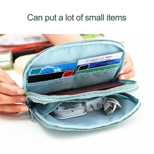 

storage bags mini bag travel passport usb cable id cards organizer zipper pouch