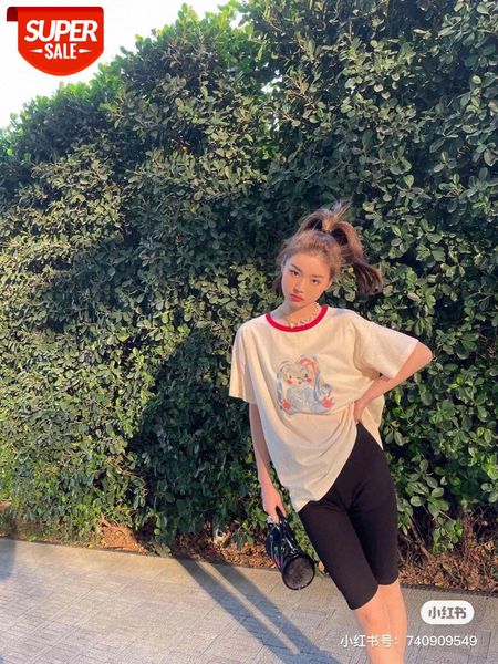 

we11done painted cartoon monster oversized short sleeve t-shirt #4u5r, White;black