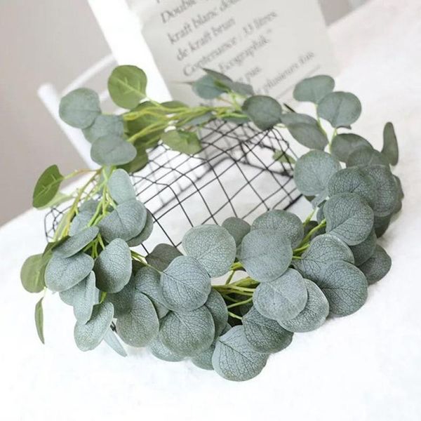 

artificial eucalyptus garland cloth vines wedding background wall decor flower arrangement 1.7m decorative flowers & wreaths