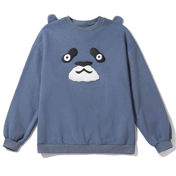 

men's hoodies & sweatshirts autumn style hong kong bear print crew pullover neck hoodies loose from men great casual sports eqi4, Black