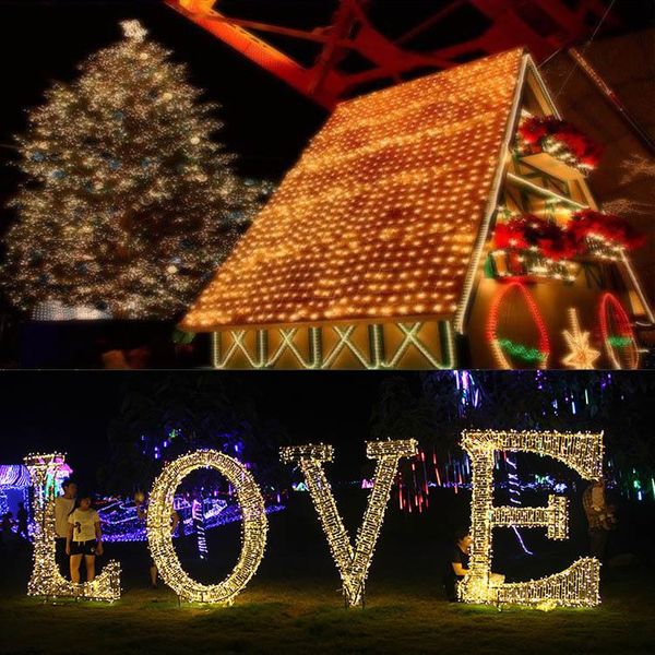 

christmas led string fairy lights net mesh curtain xmas wedding party outdoor indoor waterproof lamp eu plug lighting strings