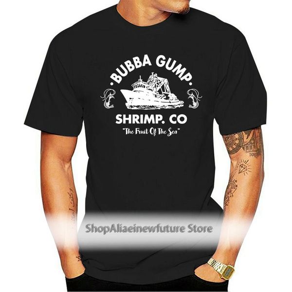 

fashion t-shirt bubba gump shrimp inspired by forrest printed brand men's t-shirts, White;black