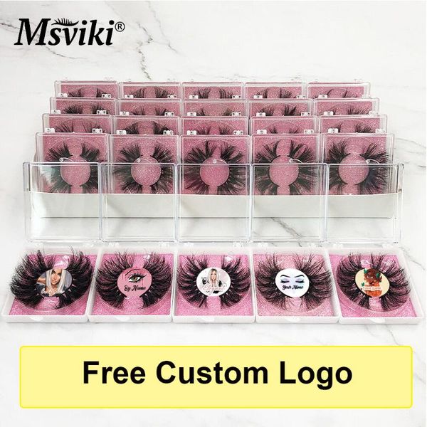

false eyelashes custom logo 10/20/30/50 pairs 25mm mink wholesale cruelty-wispy thick 5d eyelash vendor 8d lashes bulk