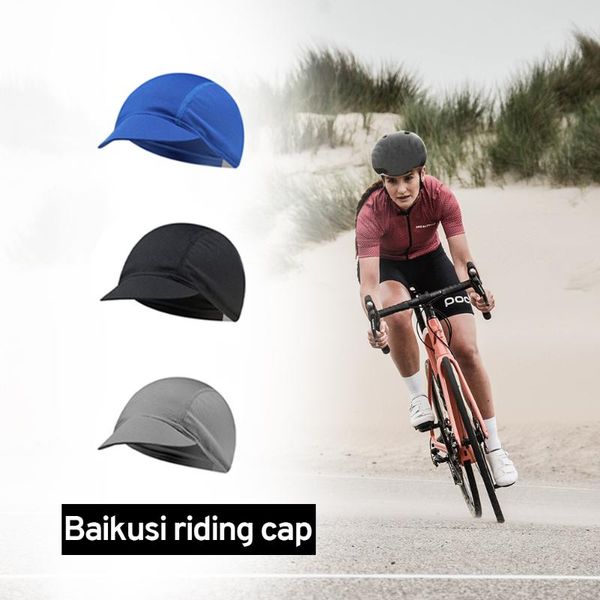 

cycling caps & masks summer quick dry helmet riding liner cap cooling moisture wicking breathable mesh outdoor portable dustproof parts, Black
