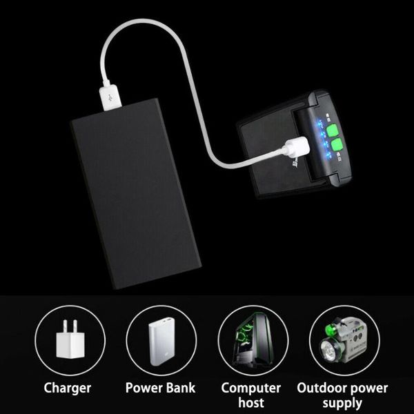 

headlamps rotatable camping clip on hat light waterproof cycling outdoor bright sensor head lamp battery display 6 led usb rechargeable