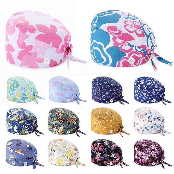 

beanies surgeon dust hat adjustable laboratory work beauty salon baotou cap pet scrubs anti-smoke