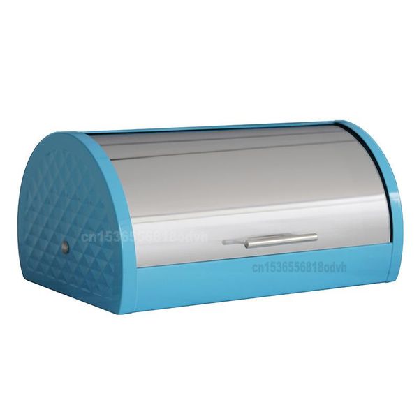 

storage bottles & jars metal bread box household kitchen clamshell cabinet baking biscuits moisture-proof fresh-keeping